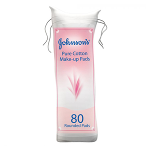 Johnson's Pure Cotton Pads Pack of 80 Round Pads