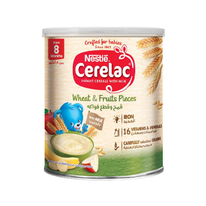 Cerelac Wheat and Fruit Pieces, from 8 months - 400 g