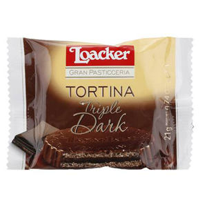 Loacker Biscuit Tortina Triple Dark Chocolate 21g