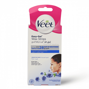 Veet facial hair removal strips 20 packs for sensitive skin