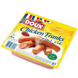 Doux smoked chicken franks 400 g