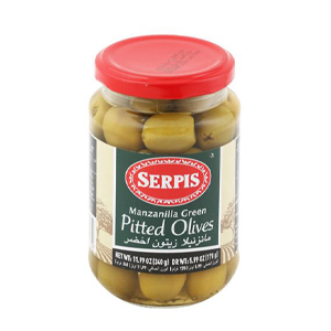 Sarps green olives, bottles 340 gm