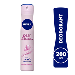 Skip to the end of the images gallery Skip to the beginning of the images gallery Nivea, Deodorant Spray, Pearl & Beauty, for Women - 200 ml