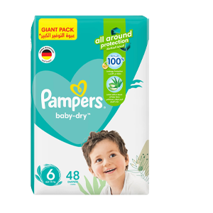 Pampers Baby Size 6,- 48 Diapers