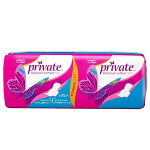 Sanita Private Thin Maxi Women's Sanitary Napkins, 16 Pieces