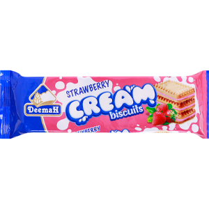 Deemah Strawberry Cream Biscuits - 68 gram
