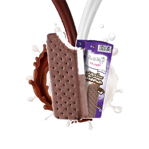 Quality Ice Cream with Biscuit Sandwich