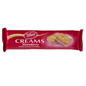 Tiffany Cream Biscuits Strawberry Flavor 90gm