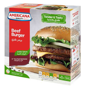 Americana 24 Beef Burger Arabic Spices 1344g