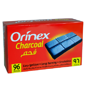 Orinex silver charcoal cubes 96 pieces