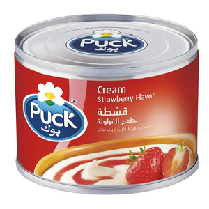 Puck Strawberry Flavored - Sterilized Analog Cream 170g