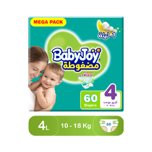 Baby Joy Size (4) Pack 60 Diapers