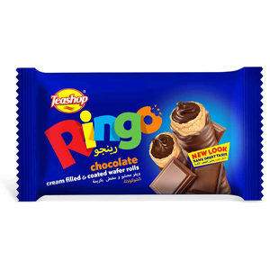Teashop Ringo Chocolate Cream Filled & Coated Wafer Roll 24g