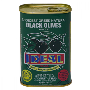 Ideal Whole Black Olives, 250g