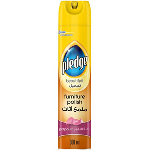 Pledge Furniture Polish and Cleaner Spray with Potpourri Scent, 300ml