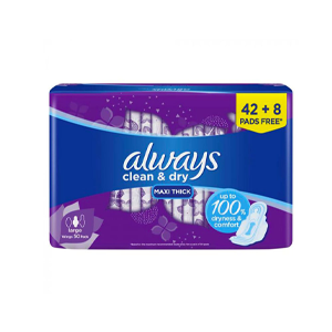 Always Women's Diapers Large with Wings - Dry Fabric 50 Pads
