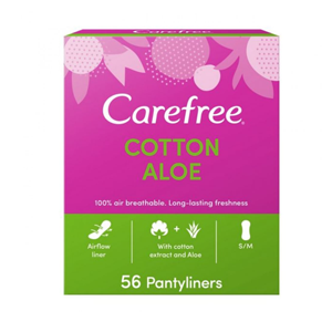 Carefree - sanitary napkins with aloe vera, 56