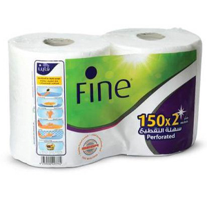 Fine tissues jumbo roll 150 meters x 2 rolls