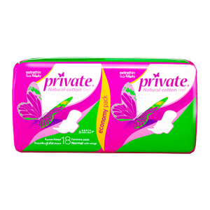 Private Women's Sanitary Napkins - Regular Ultra Thin 18 Pieces