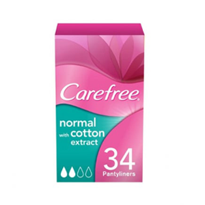 Carefree women's towels, cotton, without perfume, 34 pieces