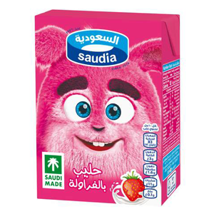 Saudia Long Life Strawberry Milk 200ml